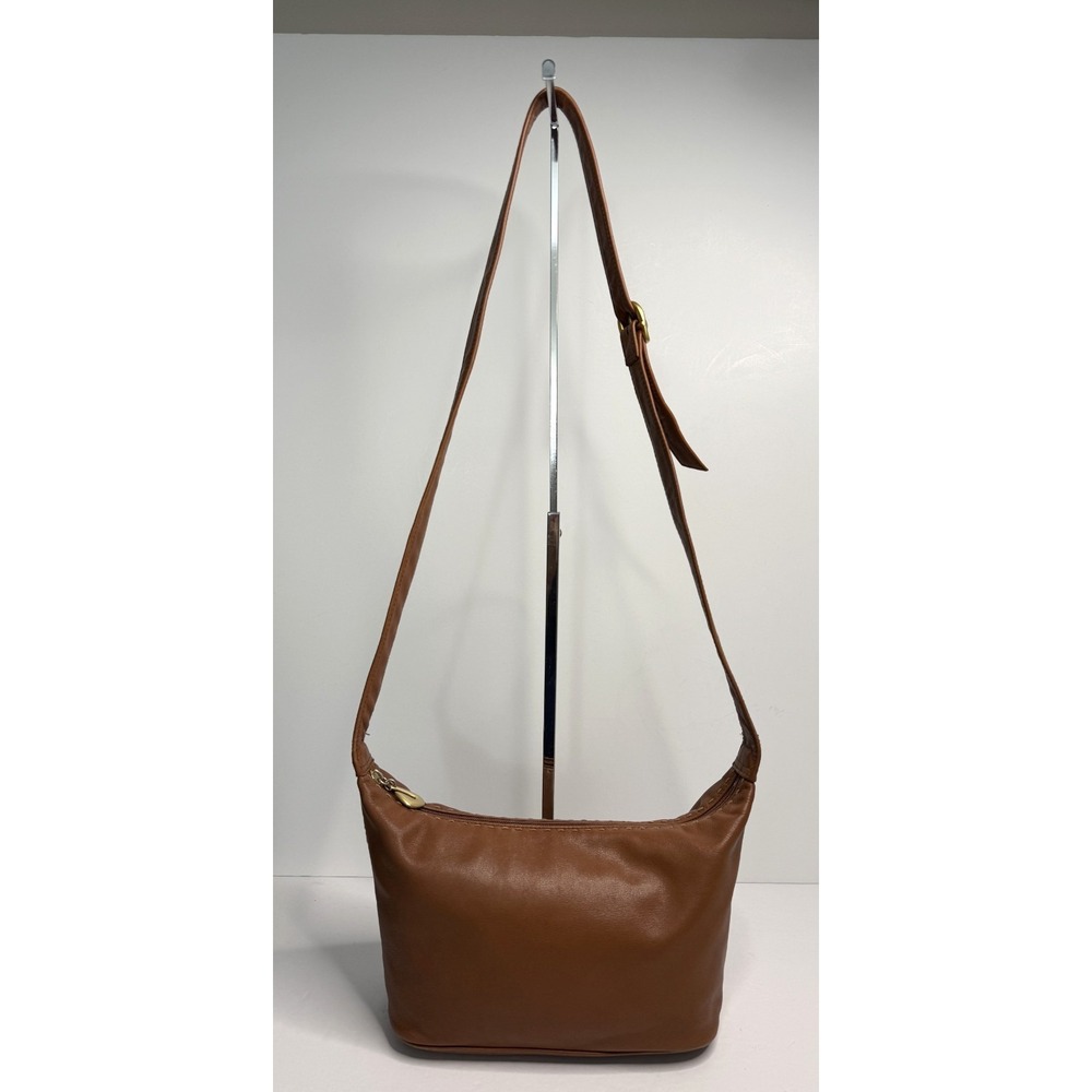 GANSON San Francisco Brown Leather Crossbody Purse Handbag